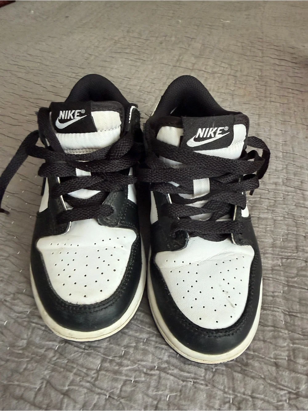Nike Kids Black and White Low-Top Sneakers
